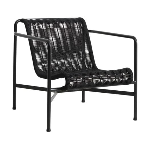 HAY Palissade Cord Lounge Chair Low H: 70 cm - Anthracite