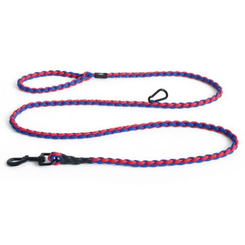 HAY Dogs Leash Braided Adjustable L: 160 cm  M/L - Blue/Red