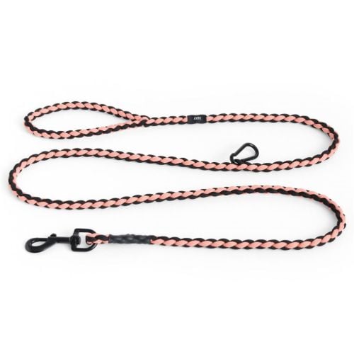 HAY Dogs Leash Braided Adjustable L: 160 cm  M/L - Pink/Black