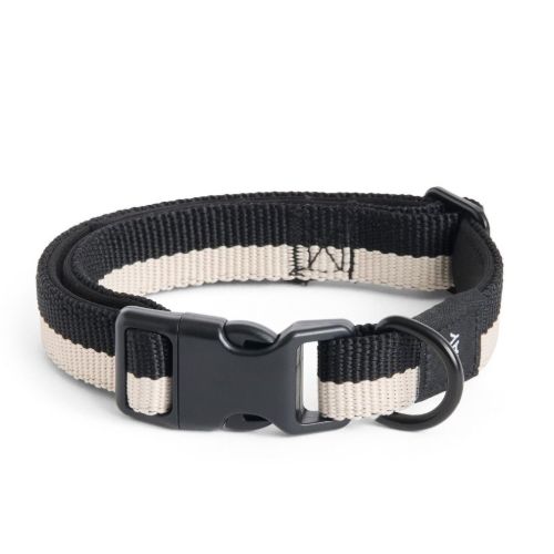 HAY Dogs Collar Flat S/M L: 45 cm - White/Black