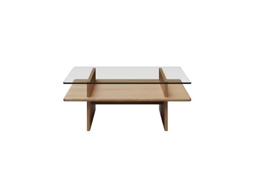 Woud Parallel Couchtisch 90x90 cm - Weiß pigmentierte lackierte Eiche