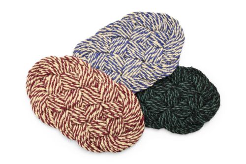 HAY Coco Fußmatte Swirl 40x80 cm - Bordeaux/Off-White