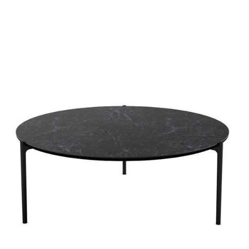 Please Wait To Be Seated Savoye Sofabord Lav H: 35 cm Ø: 90 cm Keramisk Top - Sort
