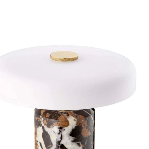 Design By Us Trip Tragbare Lampe H: 21 cm - Dunkler Lehmmarmor