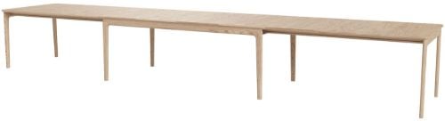 Esstisch Skovby SM27 inkl. 3 Verlängerungsplatten, Länge: 205–358 cm – Eiche lackiert