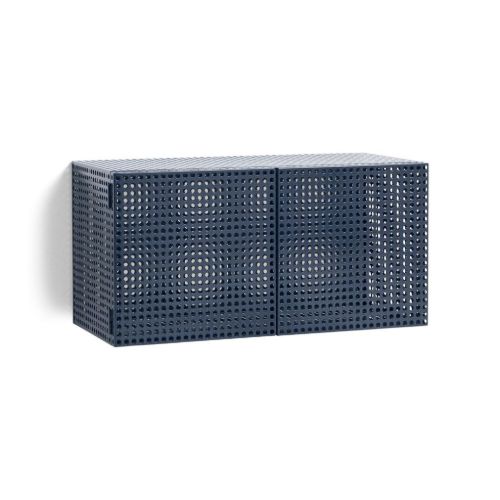 HAY Perforated Wall Cabinet Small 45x89 cm - Steel/Blue