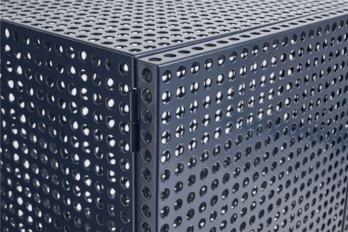 HAY Perforierter Unterschrank, klein, 66,5 x 89 cm, Stahl/Blau
