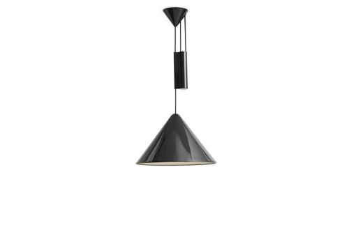 HAY Compass Adjustable Pendant 430 Ø: 43 cm - Aluminium/Weiches Schwarz