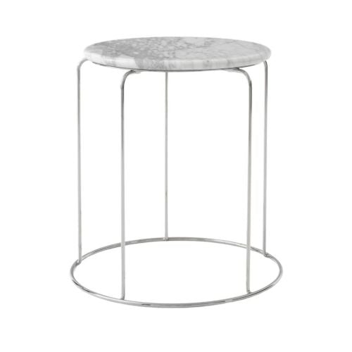 &Tradition Wire Stool Marble Top VP11 Ø: 38 cm - Marble Bianco Carrara
