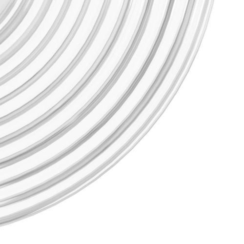 FDB Furniture U12 Sletterhage Wandleuchte mit Kabel Ø: 20,8 cm - Aluminium/Opal-Rillenglas