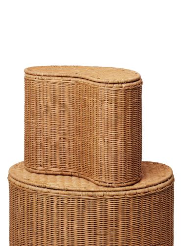 Ferm Living Willora Geflochtenes Aufbewahrungsset, 2 Stück - Rattan/Natur