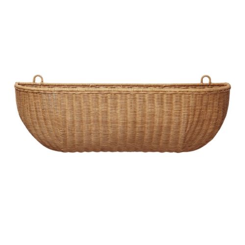 Ferm Living Braided Wall Pocket 75x14 cm - Rattan/Natural 