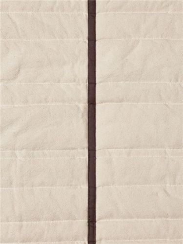Ferm Living Vari Gesteppte Tagesdecke, Doppelbett, 230 x 260 cm, Natur/Dunkelschokolade