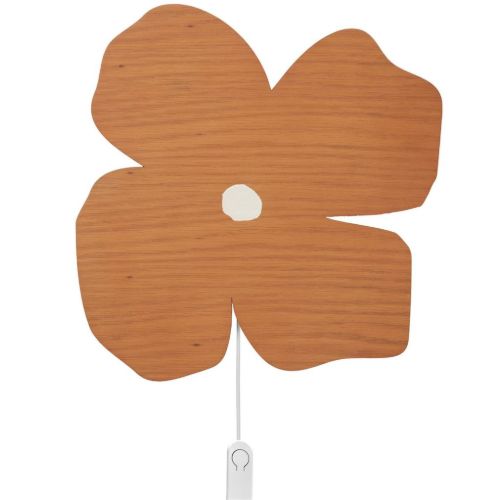 Ferm Living Poesie Lamp B: 37 cm - Eg/Brun Ler