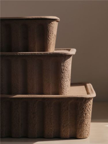 Ferm Living Paper Pulp Box Extra Groß H: 15 cm - Braun