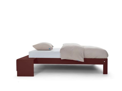 Auping Auronde Bettgestell 180x200cm - Aluminium/Burgund