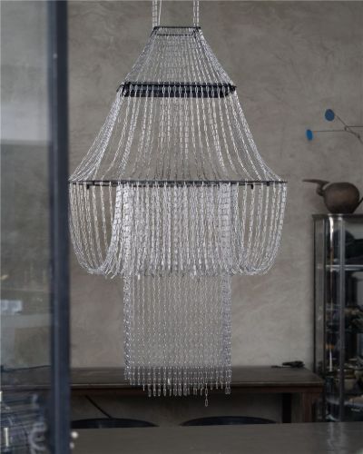 DCW Editions Lampe C Pendelleuchte H: 125 cm - Stahl/Schwarz