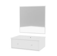 Bild von Montana Badezimmer Typ 2 – 101 Neu Weiß/Weiße Tischplatte