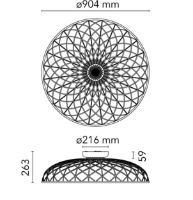 Bild von FLOS Skynest Deckenleuchte Ø: 21,6 cm - Anthrazit