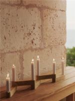 Bild von Ferm Living Newel Modularer Kerzenhalter 6er Set L: 18 cm - Travertin