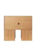 Bild von Ferm Living Kuben Nachttisch 1x1 B: 45 cm - Natürliches Eichenfurnier