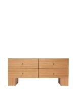 Bild von Ferm Living Kuben Schubladen 2x2 B: 135 cm - Natürliches Eichenfurnier