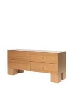Bild von Ferm Living Kuben Schubladen 2x2 B: 135 cm - Natürliches Eichenfurnier