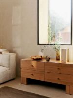 Bild von Ferm Living Kuben Schubladen 2x2 B: 135 cm - Natürliches Eichenfurnier