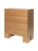 Bild von Ferm Living Kuben Schubladen 1x4 B: 90 cm - Natürliches Eichenfurnier