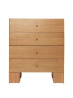 Bild von Ferm Living Kuben Schubladen 1x4 B: 90 cm - Natürliches Eichenfurnier