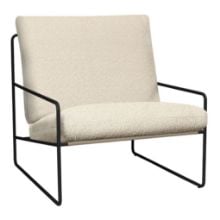 Bild von Ferm Living Desert 1-Sitzer B: 79 cm - Pure Bouclé Schwarz/Off-White