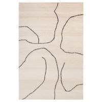 Bild von Ferm Living Gesso Jute-Teppich 170x240 cm - Cremeweiß/Dunkelfeige