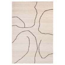 Bild von Ferm Living Gesso Jute-Teppich 170x240 cm - Cremeweiß/Dunkelfeige