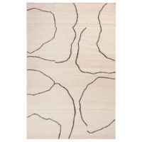 Bild von Ferm Living Gesso Jute-Teppich 200x300 cm - Cremeweiß/Dunkelfeige