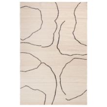 Bild von Ferm Living Gesso Jute-Teppich 200x300 cm - Cremeweiß/Dunkelfeige