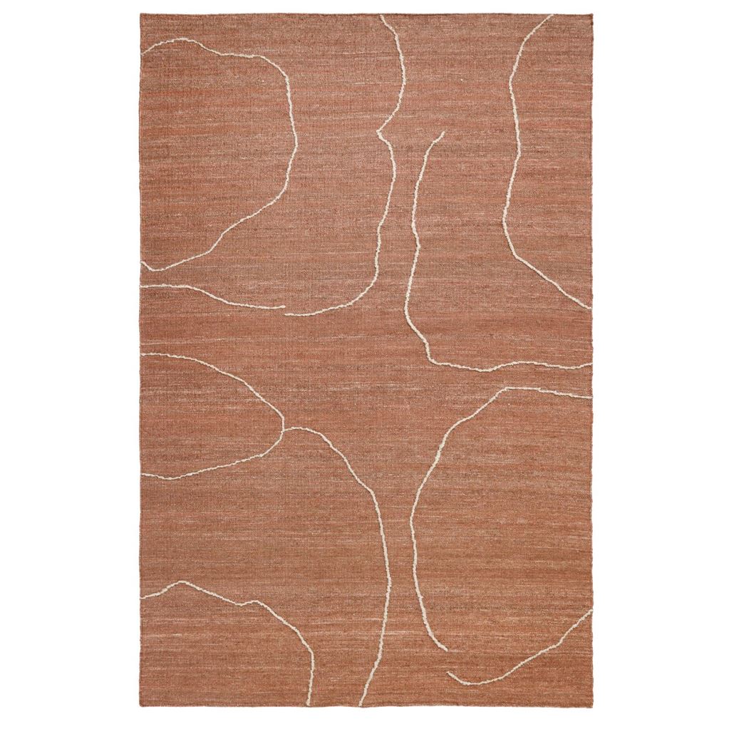 Bild von Ferm Living Gesso Jute-Teppich 200x300 cm - Terrakotta/Off-White