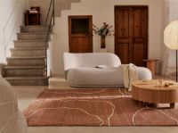 Bild von Ferm Living Gesso Jute-Teppich 200x300 cm - Terrakotta/Off-White