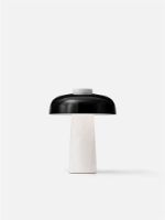 Bild von Audo Copenhagen Reverse Tischlampe H: 30 cm - Schwarz/Travertin