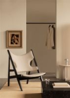 Bild von Audo Copenhagen Knitting Lounge Chair - Schwarze massive Eiche/Barnum Bouclé 24