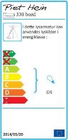 Bild von Piet Hein Sinus 330 Tischleuchte H: 37,2 cm – Opal/Rotes Kabel OUTLET