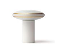 Bild von Schirm ØS1 tragbare Lampe H: 14 cm – Weiß/Messing OUTLET