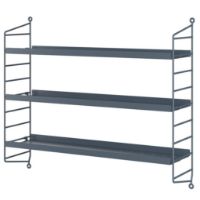 Bild von String Pocket Bücherregal 60x50 cm - Sergelgray/Sergelgray