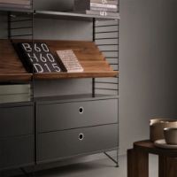 Bild von String Gulvgavl 1 Stk. H: 115 cm - Dunkelgrau