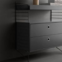 Bild von String Gulvgavl 1 Stk. H: 85 cm - Dunkelgrau