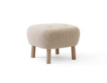 Bild von &Tradition Little Petra ATD1 Pouf H: 37 cm – Weiß geölte Eiche/Karakorum 003