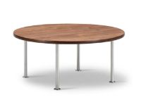 Bild von Fredericia Furniture Wegner Ox Tisch Ø: 80 cm H: 35 cm – Stahl/geöltes Walnussholz