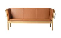 Bild von FDB Møbler J149 3-Personen-Sofa Erik Ole Jørgensen L: 185 cm – Natureiche/Cognac