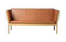 Bild von FDB Møbler J149 3-Personen-Sofa Erik Ole Jørgensen L: 185 cm – Natureiche/Cognac
