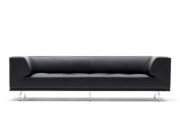 Bild von Fredericia Furniture 4511 Delphi 3 Pers. Sofa L: 240 cm – Schwarzes Leder/Aluminium – Kampagne