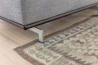 Bild von Fredericia Furniture 4511 Delphi 3 Pers. Sofa L: 240 cm – Schwarzes Leder/Aluminium – Kampagne